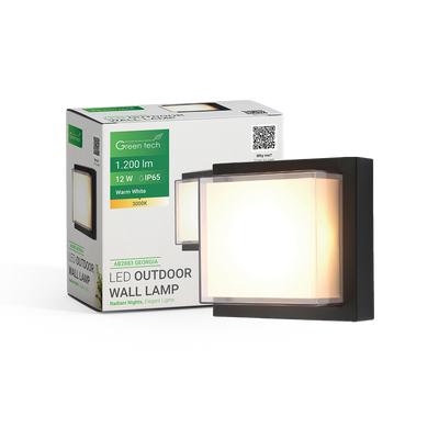 LED vanjska zidna svjetiljka Green Tech GEORGIA, 12W, 3000K, IP65
