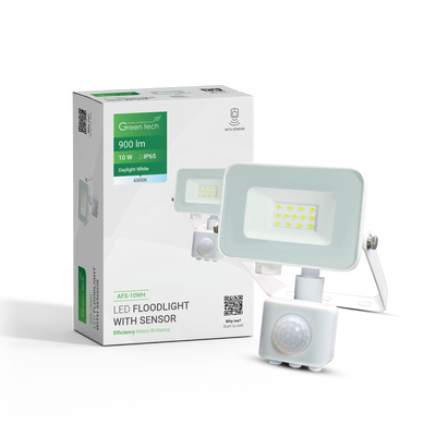 LED reflektor sa senzorom Green Tech 900 lm, 10W, 6500K, IP65, bijeli