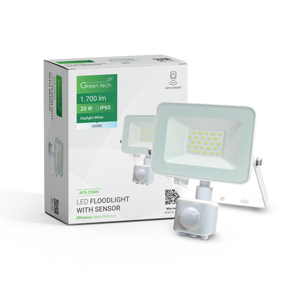 LED reflektor sa senzorom Green Tech 1700 lm, 20W, 6500K, IP65, bijeli