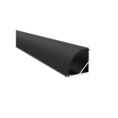 Aluminijski profil Green Tech 16x16x2000 mm, nadgradni kutni, pokrov crni/bijeli